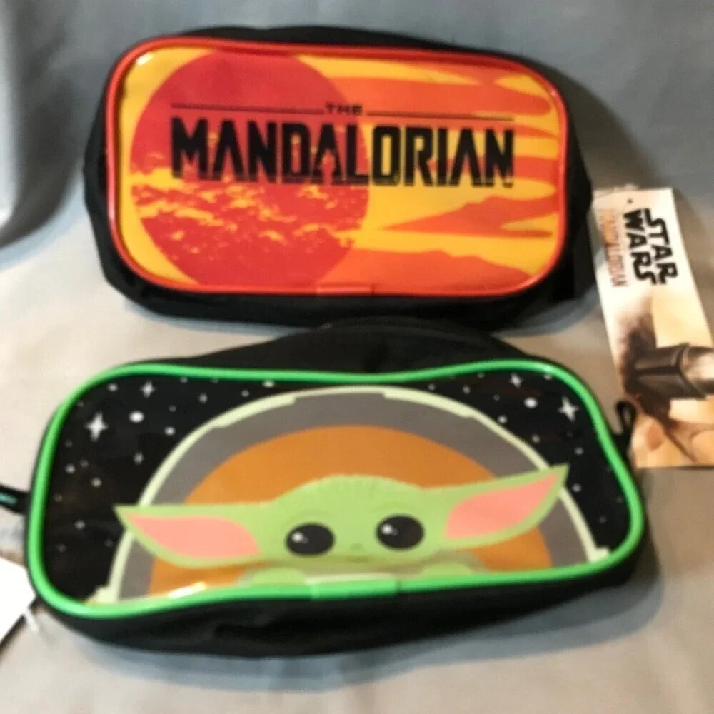 Star Wars Madalorian Grogu The Child Pencil Pouches Bundle of 2